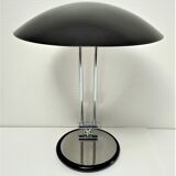 Aluminor lamp chrome metal and matt black design 80s