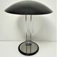 Aluminor lamp chrome metal and matt black design 80s