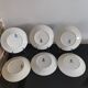 Assiettes ancienne plates " Etrusque " en porcelaine opaque de Gien Terre de Fer
