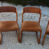 4 Baumann sled chairs