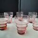 6 Rosé glass table glasses 30s-40s