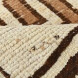 Vintage Brown & Beige Persian Runner Rug, 88x351Cm