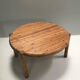 Brutalist pine extendable round dining table by Rainer Daumiller for Hirtshals Savvaerk 1970s