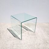 Table basse design en verre transparent