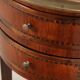 Antique bedside table in mahogany veneer, Italy, 19th century.