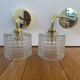 Pair of vintage glass globe wall lights