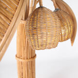 Rattan coconut lamp