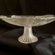 Fruit bowl, made of glass, with frosted decoration and base, luminous.