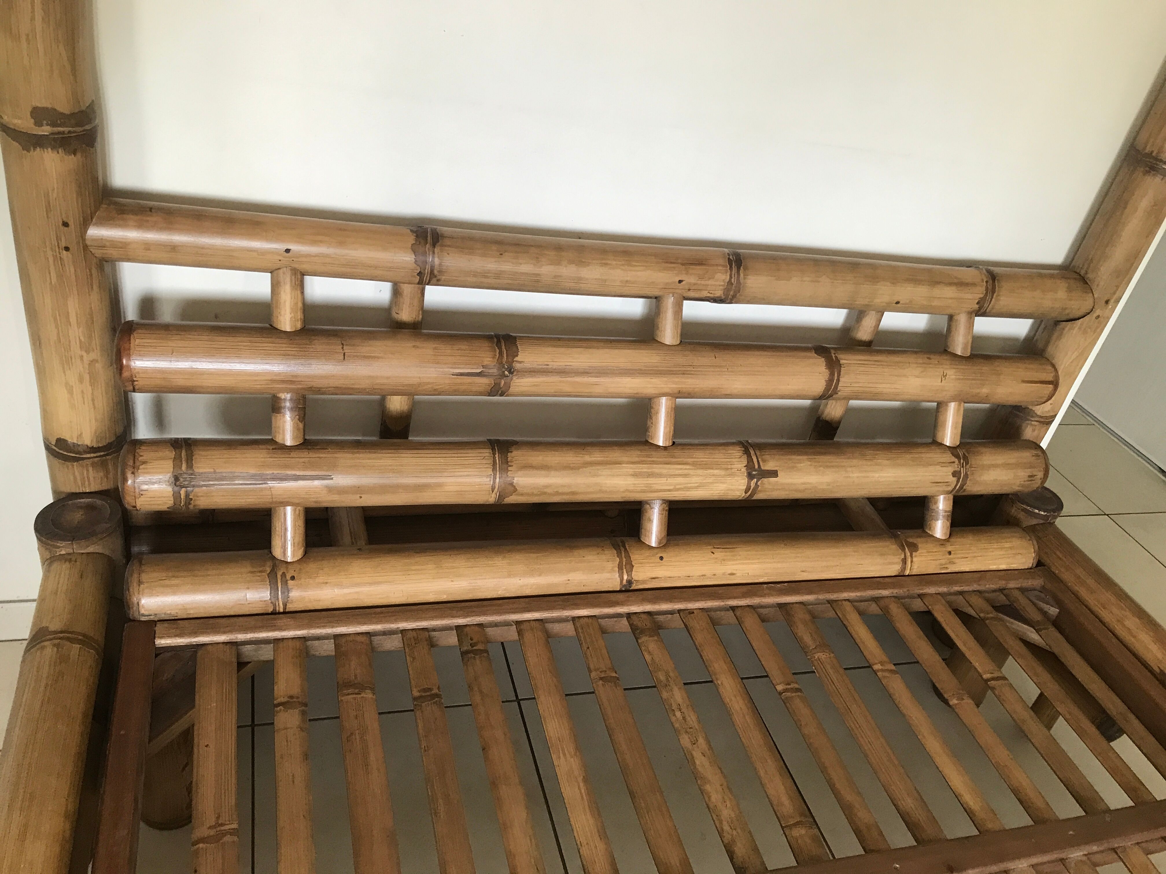 Bamboo canopy bed