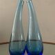 Pair of blown glass bulb vases