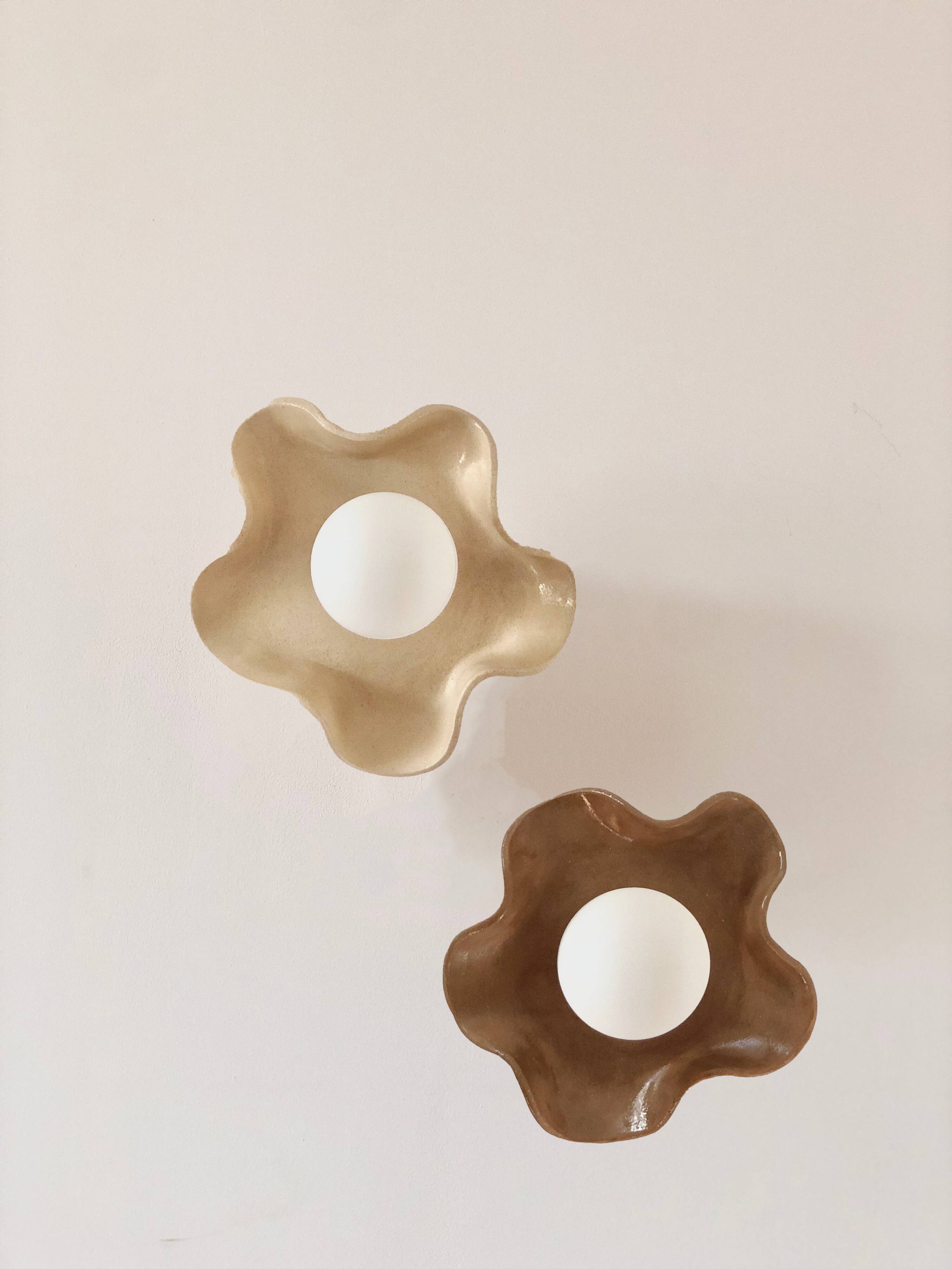 Applique murale en céramique Jelly - Carré Coco - Sable