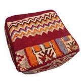 Pouf Kilim berbère fait main, coussin de sol