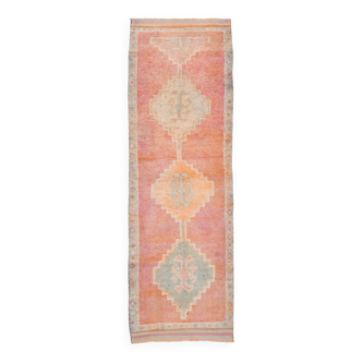 Tapis de couloir turc 3x10, pêche, rouge, orange, 101x311 cm, SK 22019