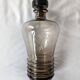 Engraved smoked glass carafe