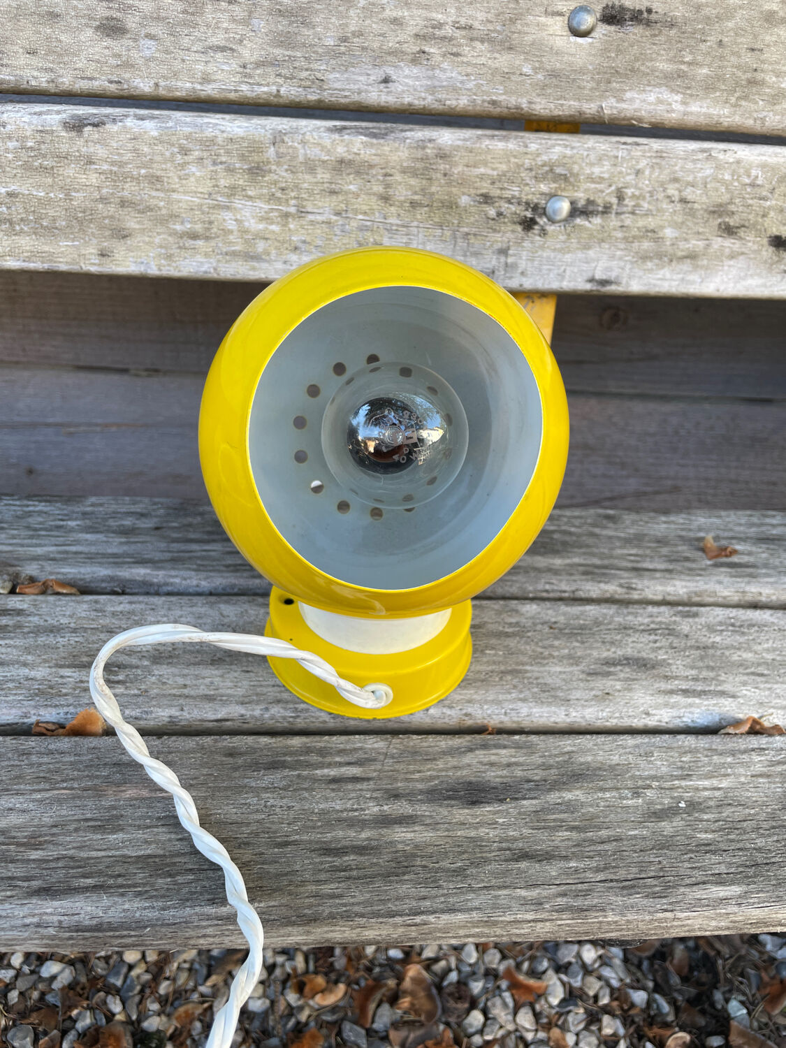 Magnetic wall lamp enamel yellow abo 1960