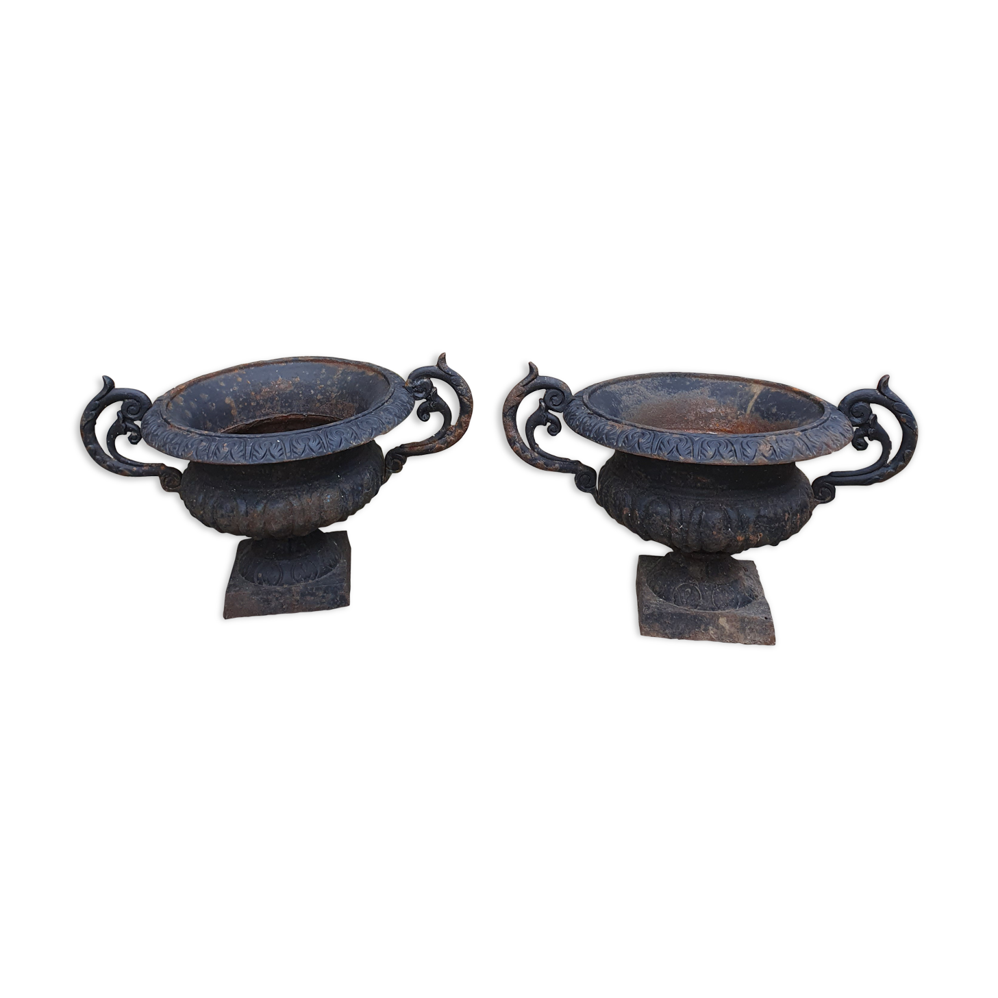 Pair of cast iron medicis