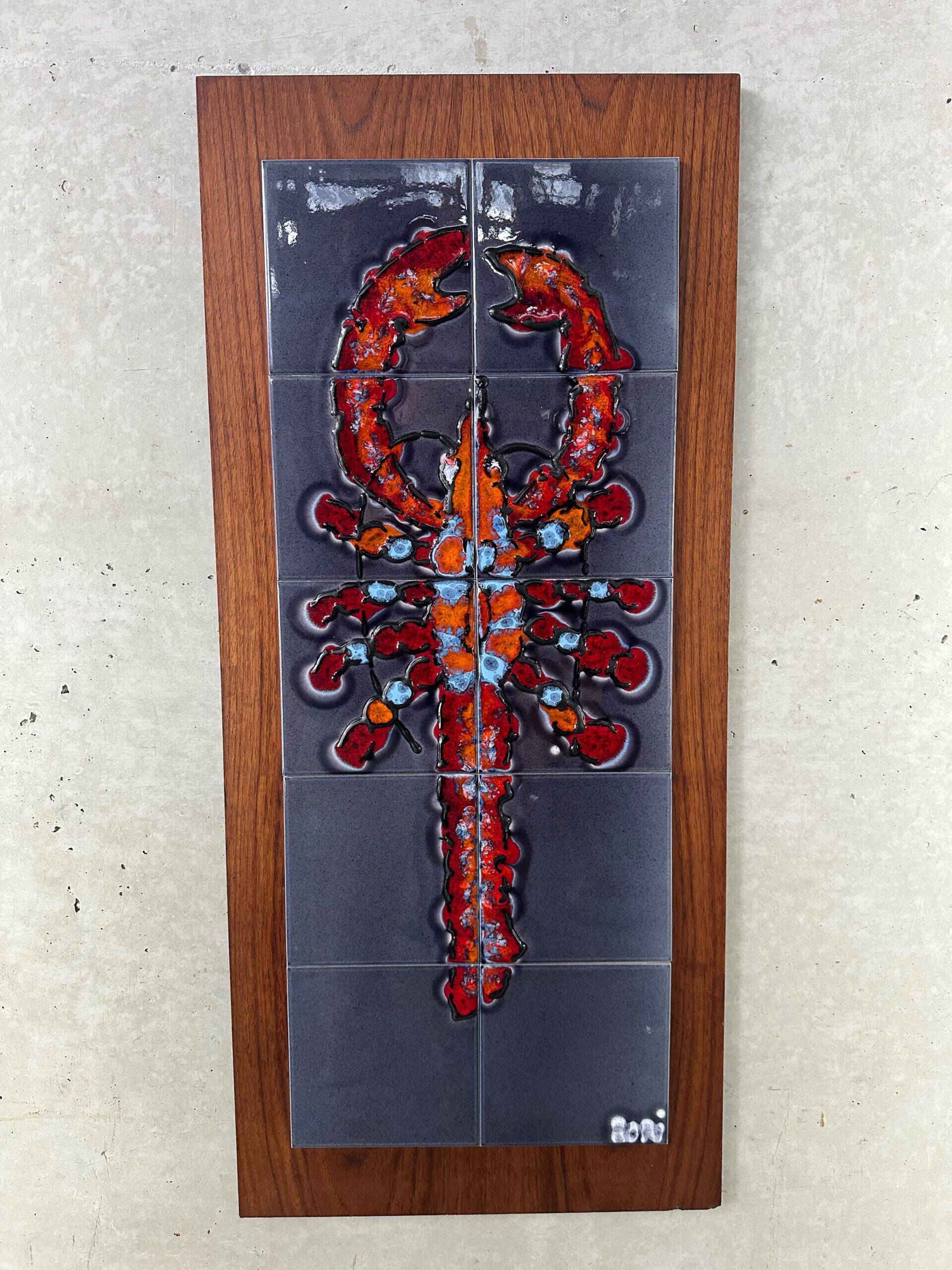 Vintage ceramic tile panel – Adri – 1950s