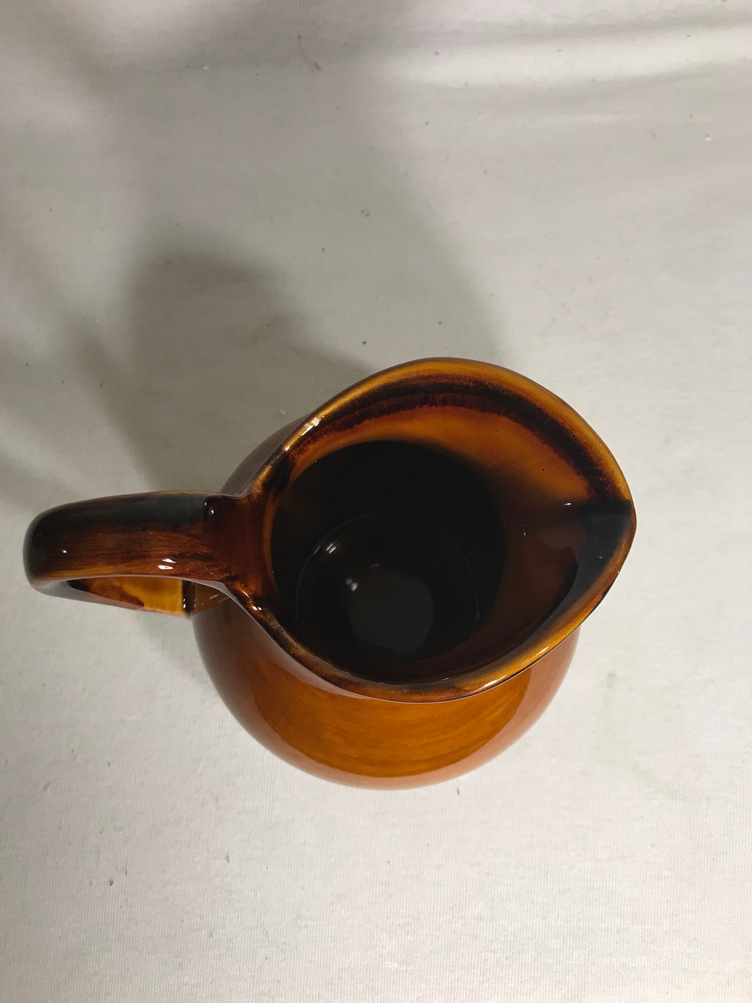 Former pitcher st clement france 5022 brown earthenware stamped vintage
