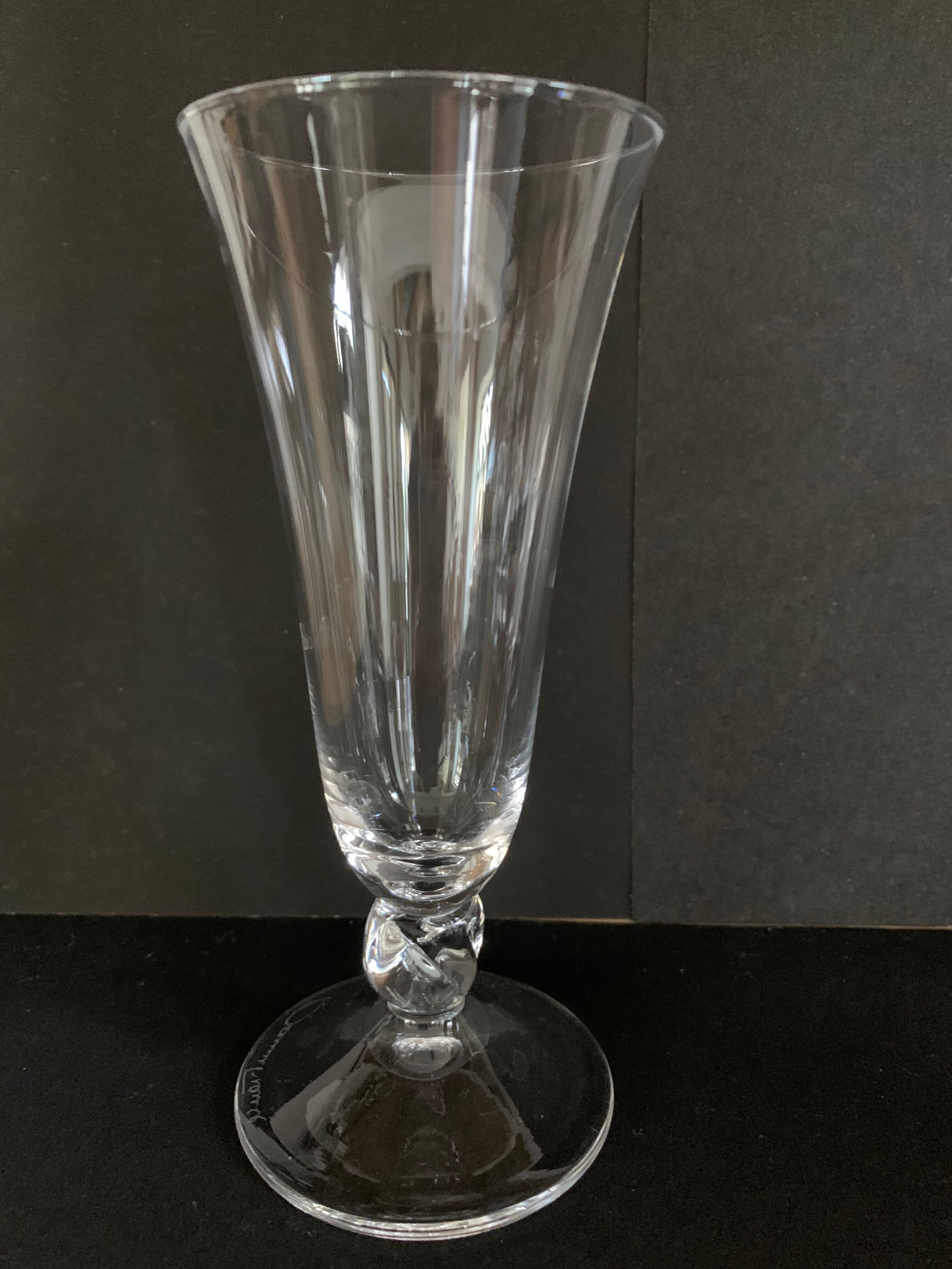 Daum crystal flutes