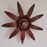 Old wooden wall light