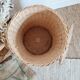 Old rattan laundry basket