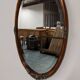 Art Deco Flamed Mahogany Oval Mirror Circa 1910