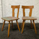 Paire de chaises bistrot scandinave des années 50-60