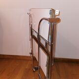 Vintage rolling and folding service in chrome-plated metal