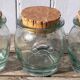 3 Thick glass jars