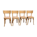 4 chairs Baumann no.24 light beech