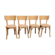 4 chairs Baumann no.24 light beech
