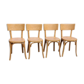 4 chaises Baumann n°24 hêtre clair