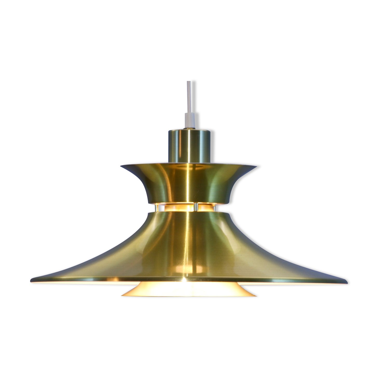 Danish hanging lamp in brass, 1970s