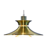 Lampe suspendue danoise en laiton, années 1970