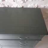 Revamped green solid wood dresser