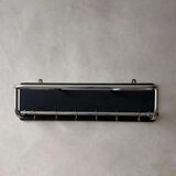 Vintage coat rack 1960s chrome black wall rack