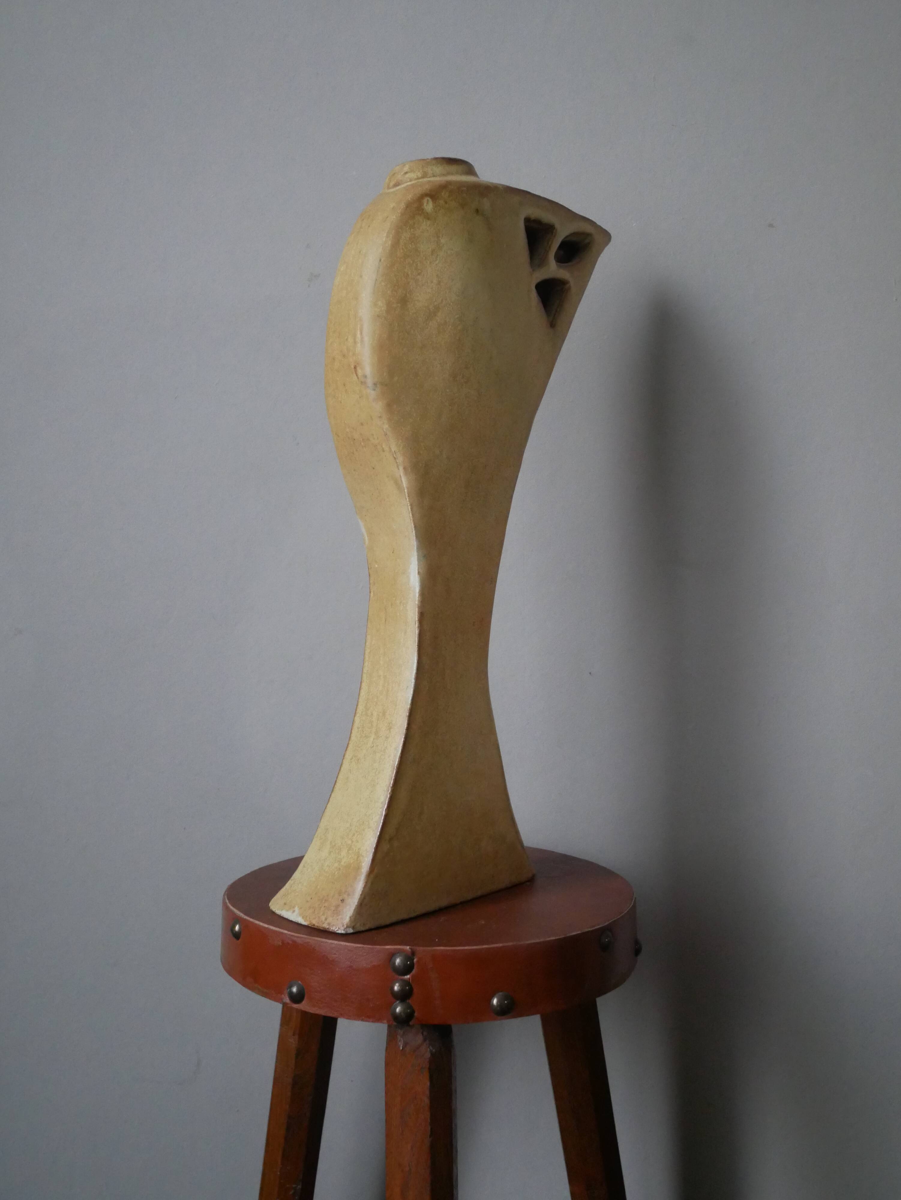 ceramic vase free form contemporary design scandinavian decoration handmade pottery stoneware