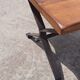 1970s Coffee table oak wrought iron 115 cm
