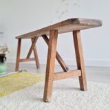 Antique wooden farm bench