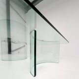 Table basse italienne moderne en verre, années 1970