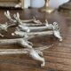 Set of 8 antique silver-plated knife rests Animals