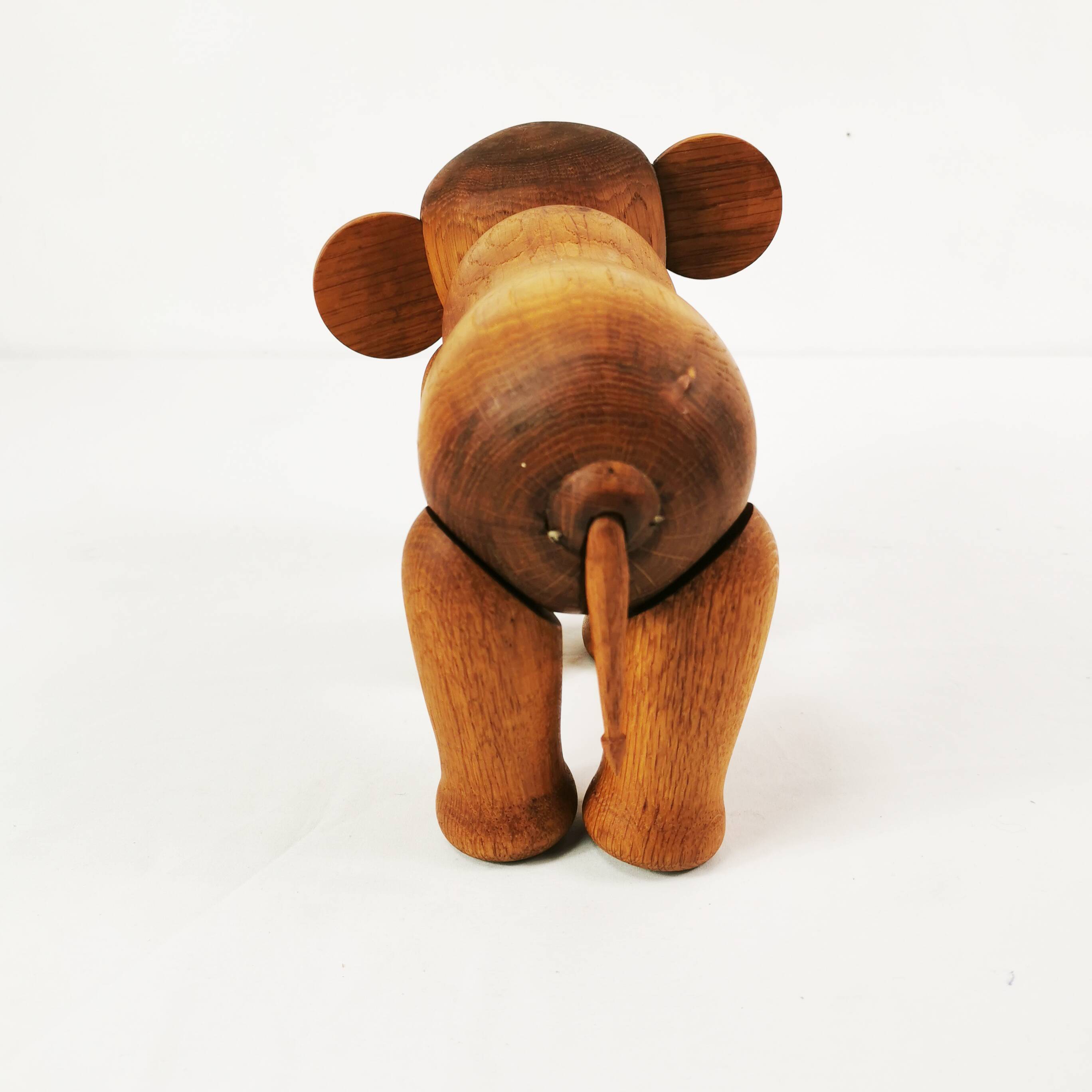 Wooden elephant, designed by Kay Bojesen, Denmark 1970s.
