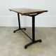 Table de bistrot pied fonte plateau bois
