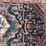 Tapis ancien persan Bakhtiar style savonnerie fait main - 137x265 cm