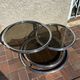 Vintage swivel coffee table by Milo Baughman, Artedis Roche Bobois