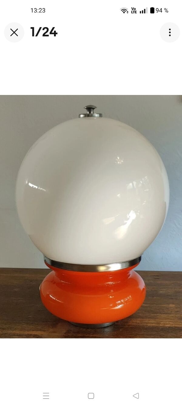 lampe de Table en Verre De Murano Attribué à Carlo Nason Pour Mazzega