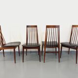 Set of 4 vintage Scandinavian style rosewood chairs from the 60s, by Ernst Martin Dettinger