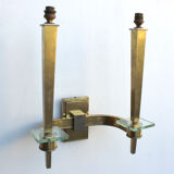 Paire d'applique art déco en bronze