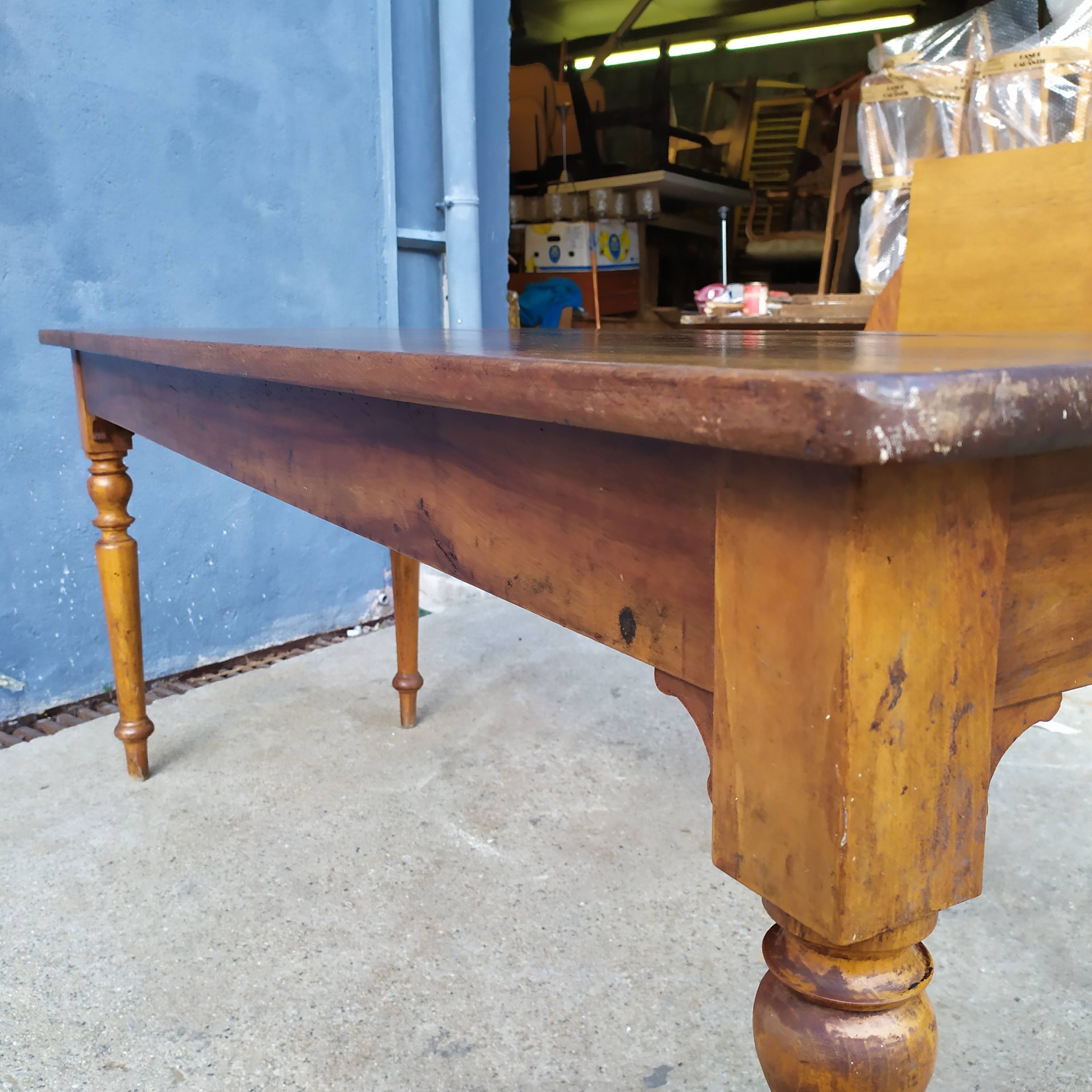 Table de ferme bistrot bois