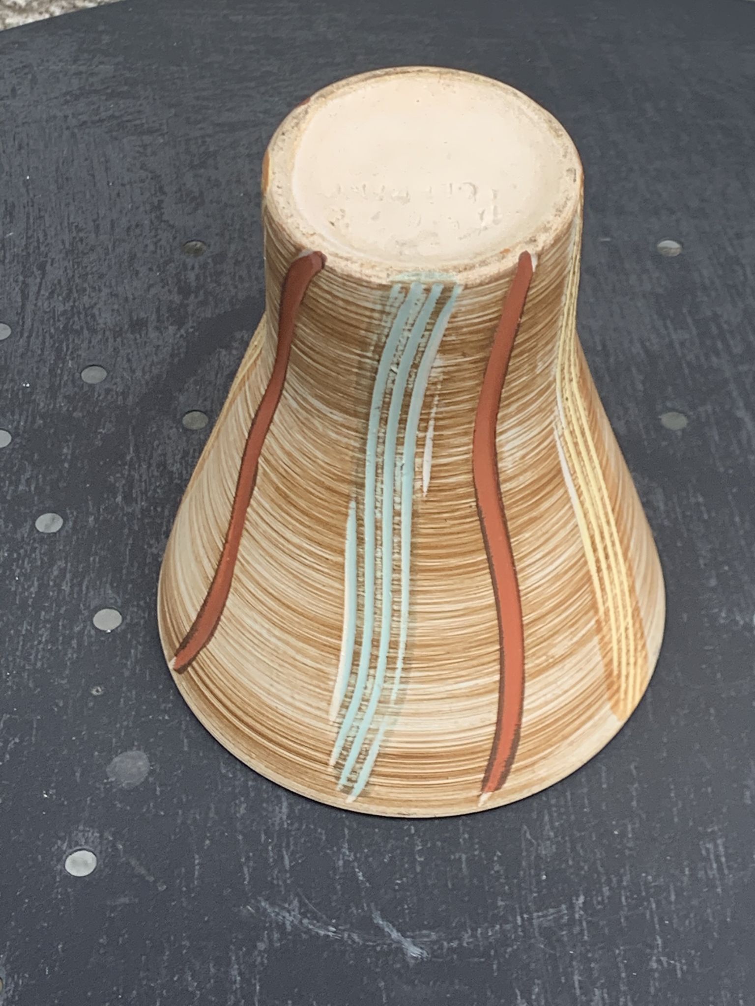 Vase en céramique émaillée hohr made in germany numéroté design et vintage
